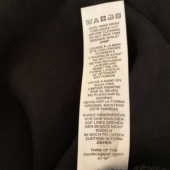 ASOS gorgeous black midi sheer dress with a beautiful trim, great neck line - Picture 15 of 15